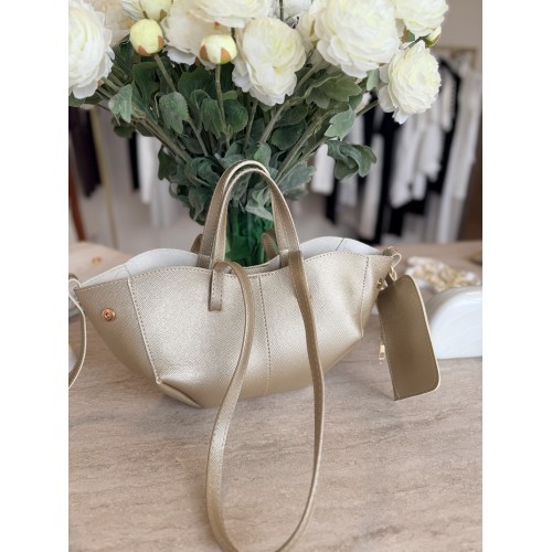 Cüzdanlı Gold Çanta