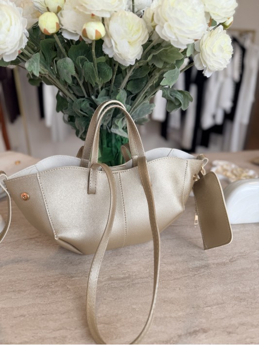 Cüzdanlı Gold Çanta