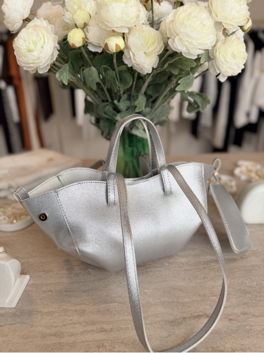 Cüzdanlı Gümüş Çanta