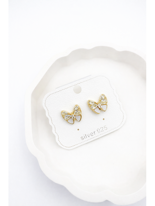 Gümüş İğneli Zirkon Taşlı Küpe