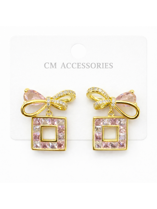 Gümüş İğneli Zirkon Taşlı Küpe