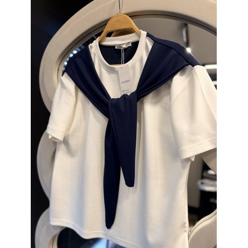 Lacivert Bağlamalı Tişört