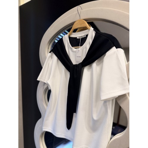 Siyah Bağlamalı Tişört