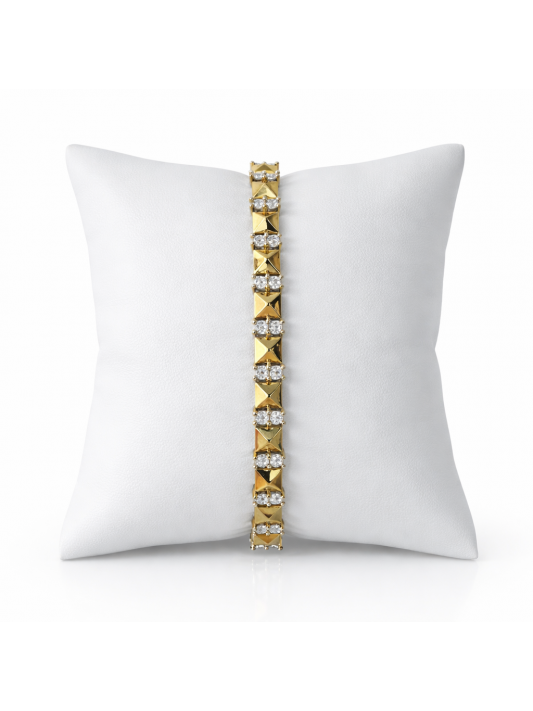 14K Vip Bileklik Zirkon Taşlı