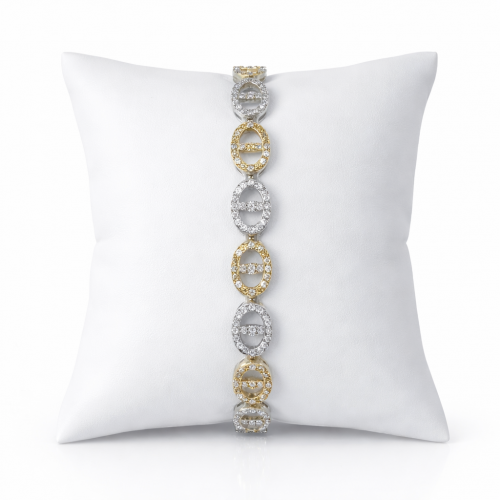 14K Vip Bileklik Zirkon Taşlı