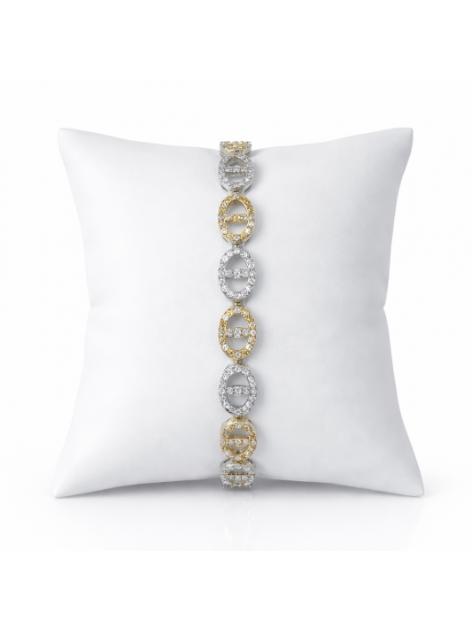 14K Vip Bileklik Zirkon Taşlı