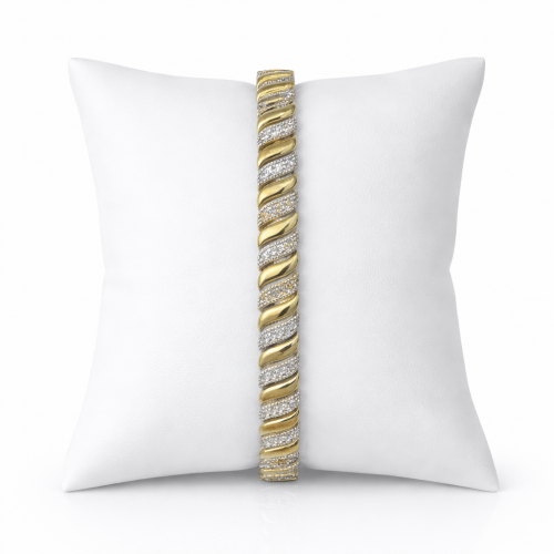 14K Vip Bileklik Zirkon Taşlı