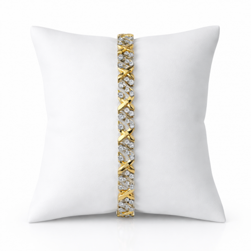 14K Vip Bileklik Zirkon Taşlı