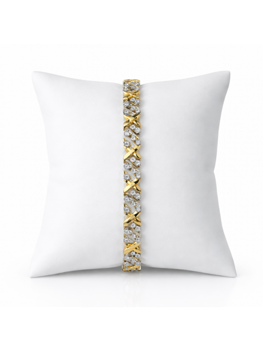 14K Vip Bileklik Zirkon Taşlı