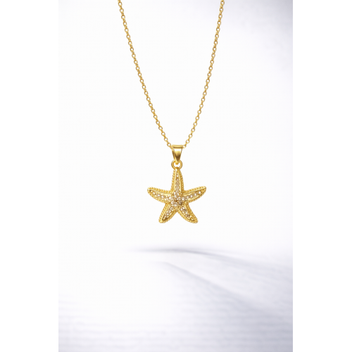 Zirkon Taşlı Çelik Kolye