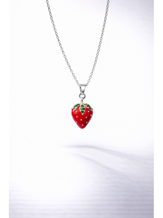 Çilek Çelik Kolye